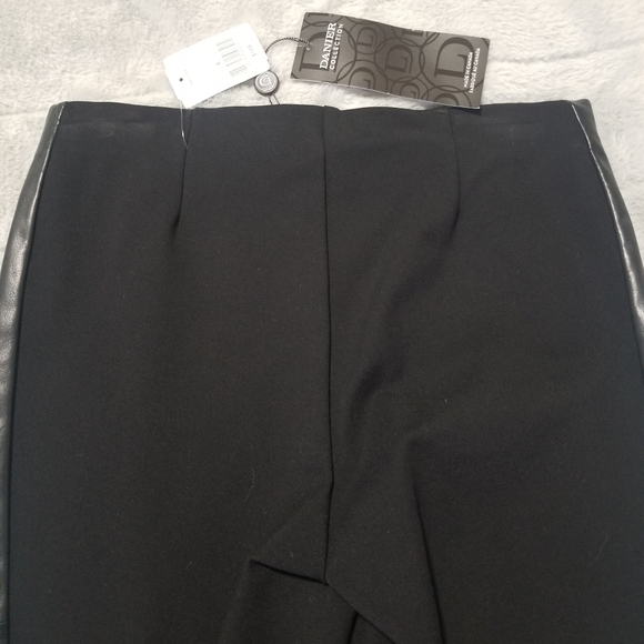 DANIER Slim Fit Pants with Leather Trim Size 8 or IT 42 / UK 12 - Picture 8 of 11